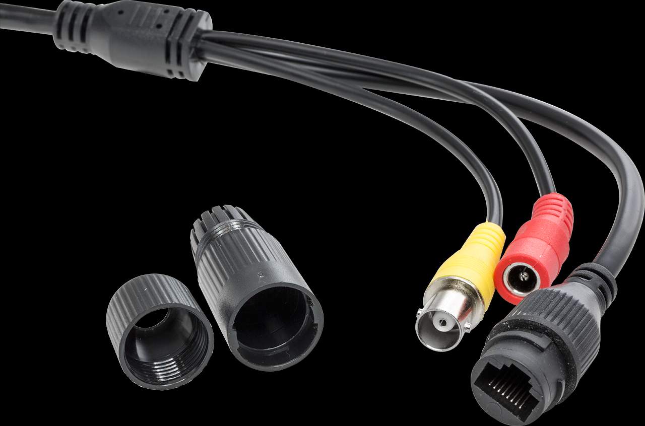 RJ45, BNC, and power connectors