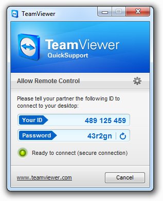 Teamviewer QuickSupport screenshot