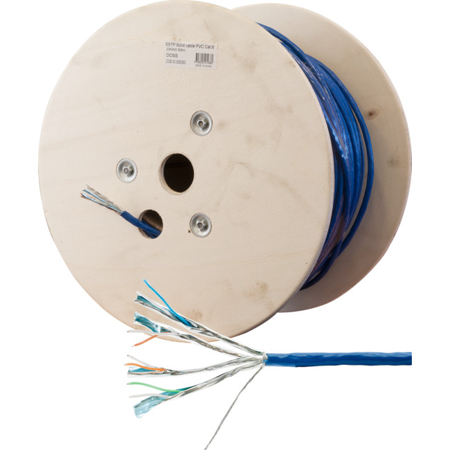 SSTPCAT6BL-305M SSTP CAT6 SOLID CABLE BLUE 305M SHIELDED (PER ROLL REEL)