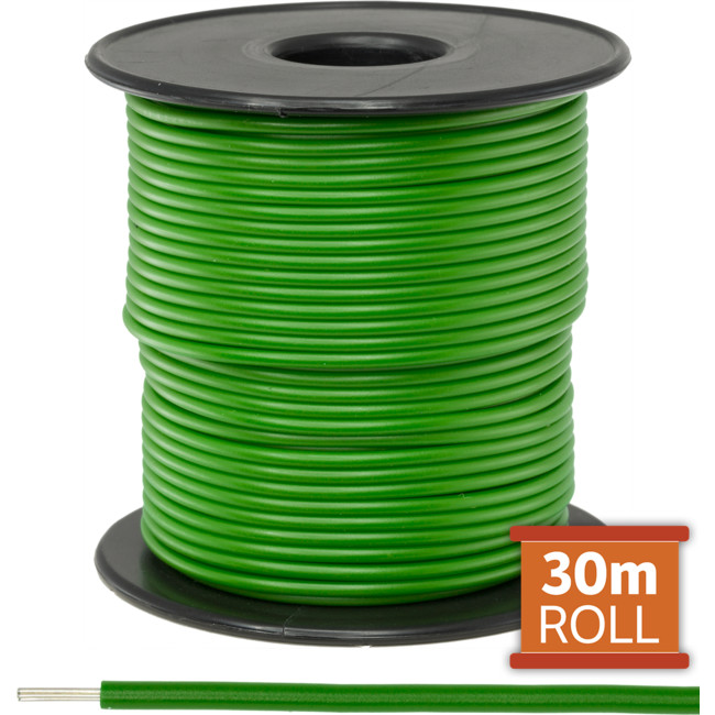 21-.08GRN-30M 30M GREEN HOOKUP WIRE/ CABLE (SOLD AS A ROLL OF 30M)