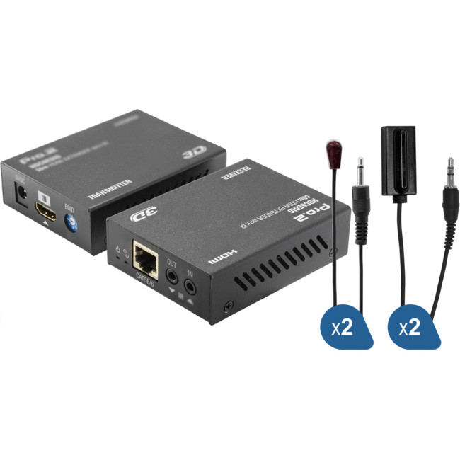 HDC6EDID HDMI OVER SINGLE CAT6 EXTENDER WITH EDID & BI-DIRECTIONAL IR