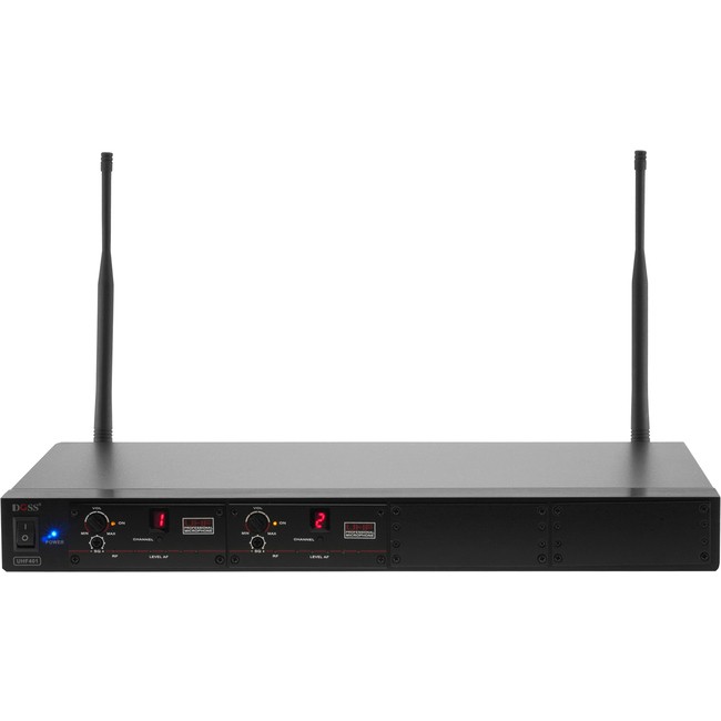 UHF401 TWO MIC PLL WIRELESS UPGRADABLE RECEIVER