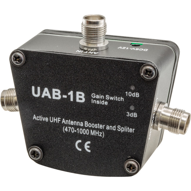 UAB-1B – ACTIVE UHF ANTENNA BOOSTER/SPLITTER