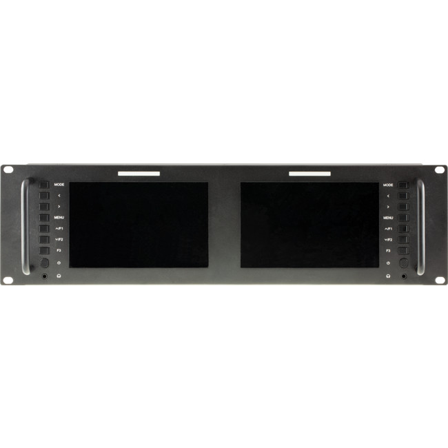 D71H – DUAL 7″ MONITOR LCD SCREEN HDMI 3RU RACK MOUNT BROADCAST