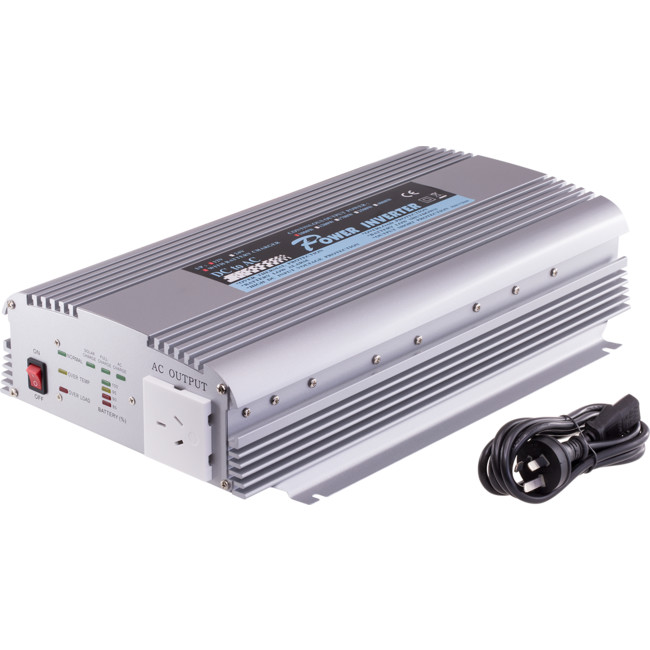 PIN1000C 1000W 12VDC-240AC INVERTER WITH BATTERY/SOLAR INPUTS