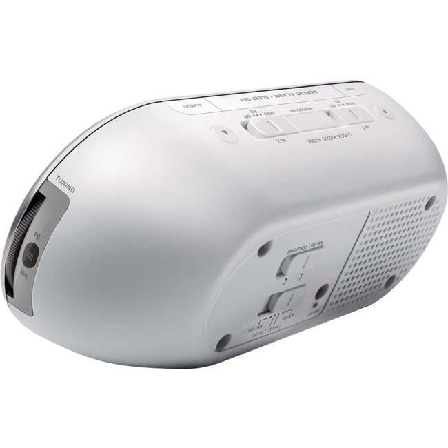 PHILIPS AJ2000 MIRRORFINISH CLOCK RADIO FM DUAL ALARM LARGE DISPLAY