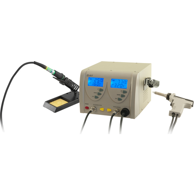 ZD917-RFB 2-IN-1 LCD DISPLAY SOLDERING/DESOLDERING STATION