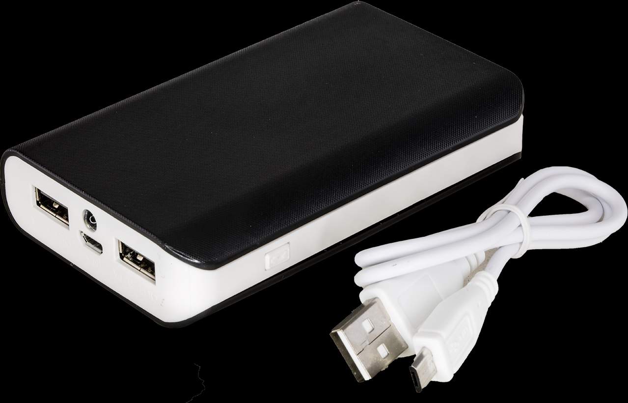 PB7800BLK 7800MAH DUAL OUTPUT POWER BANK 1A & 2.1A OUTPUT FOR IPAD – BLACK