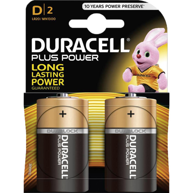 DURACELL CopperTop MN1300 1.5V D (LR20) Alkaline Battery, 4-pack