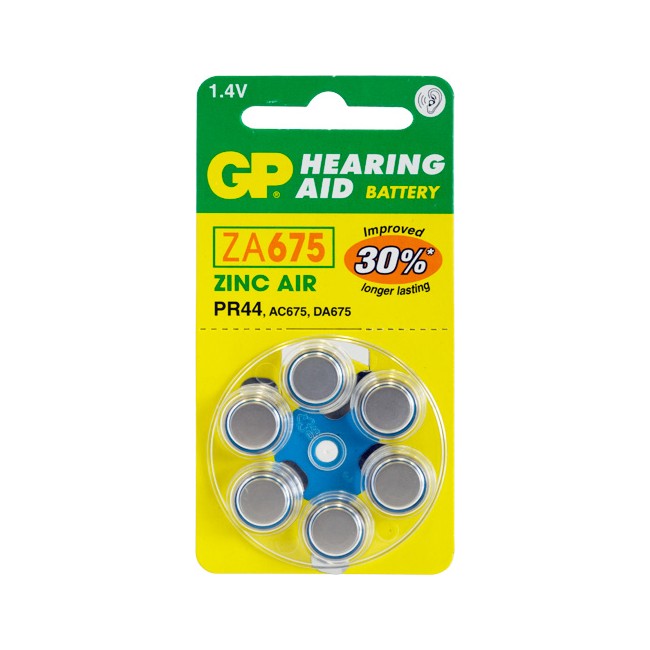 Gp Za675b6 Hearing Aid Battery 6 Pack Size 675 Pr44 Ac675 Gp Radio Parts Electronics Components Gp Za675b6 Hearing Aid Battery 6 Pack Size 675 Pr44 Ac675 Gp Radio Parts Electronics Components