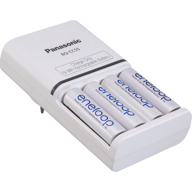 PANASONIC KKJ55MCC4TA 2HR QUICK CHARGER WITH 4 LSD AA BATTERIES - Radio Parts