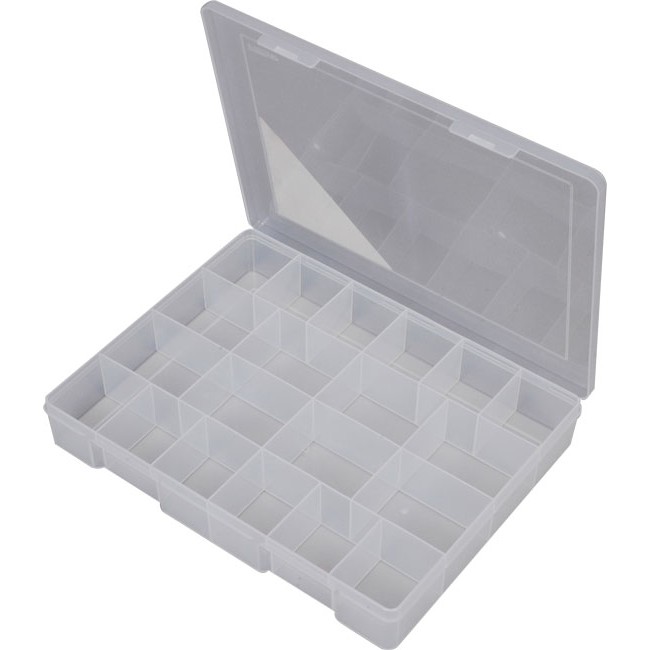 1h097 Fischer Plastic 20 Compartment Storage Box Extra Large