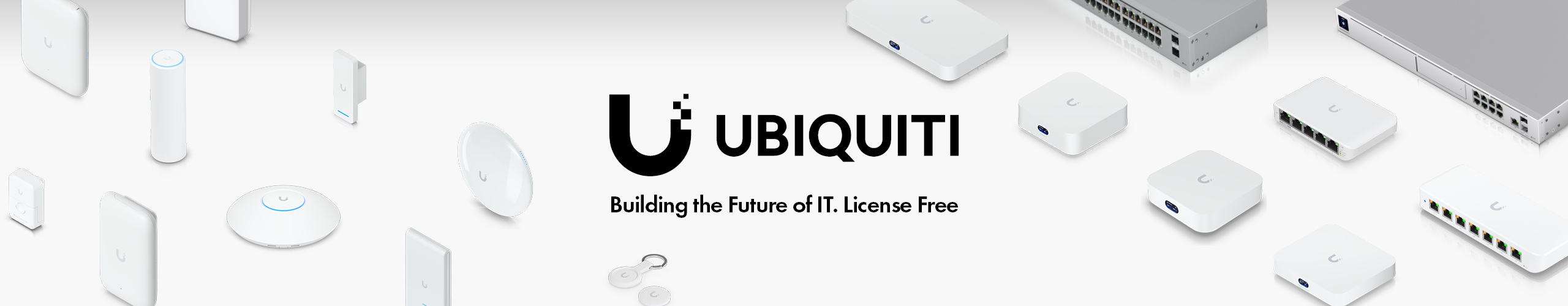 Ubiquiti Networking Solutions Banner image - Building the Future of IT. License Free