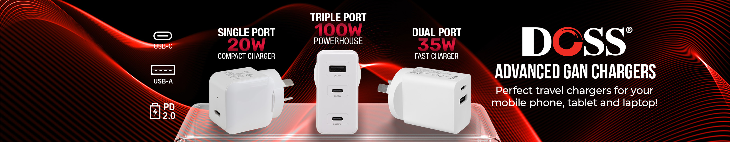 DOSS SMPD USB chargers