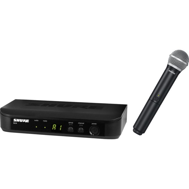 SHURE BLX24PG58M17 WIRELESS HANDHELD MIC SYSTEM 662686MHZ AUTO SETUP