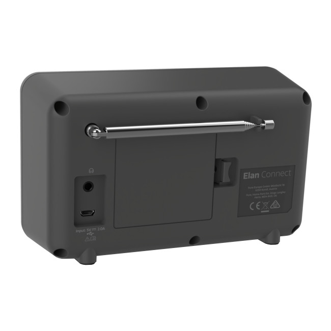 PURE CONNECTCH DAB+ RADIO WITH BT ELAN CHARCOAL PORTABLE