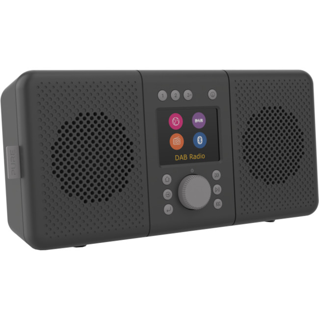 PURE CONNECT+CH STEREO DAB RADIO BT ELAN CHARCOAL PORTABLE