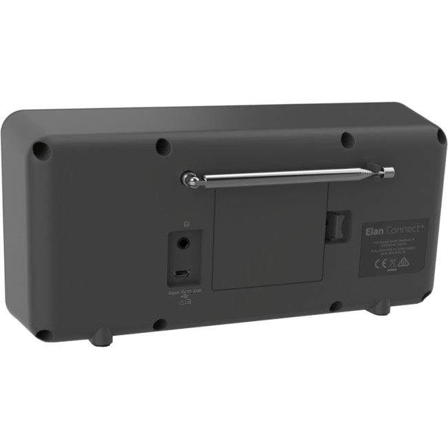 PURE CONNECT+CH STEREO DAB RADIO BT ELAN CHARCOAL PORTABLE