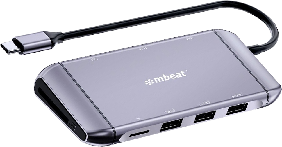 UCDX11 9 IN 1 USB-C TO DUAL HDMI DOCK 4K MBEAT MB-UCD-X11